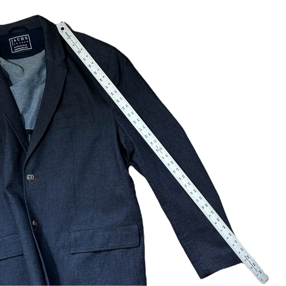 JACHS NY Navy Blazer Sports Coat Suit Jacket Cotton Blend Pockets Dbl Vent XXL - Picture 5 of 12